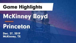 McKinney Boyd  vs Princeton  Game Highlights - Dec. 27, 2019