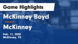 McKinney Boyd  vs McKinney  Game Highlights - Feb. 11, 2020