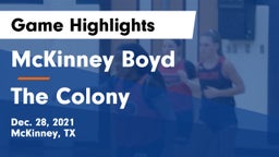 McKinney Boyd  vs The Colony  Game Highlights - Dec. 28, 2021