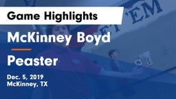 McKinney Boyd  vs Peaster Game Highlights - Dec. 5, 2019