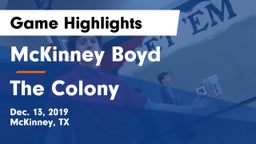 McKinney Boyd  vs The Colony  Game Highlights - Dec. 13, 2019
