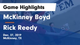 McKinney Boyd  vs Rick Reedy  Game Highlights - Dec. 27, 2019