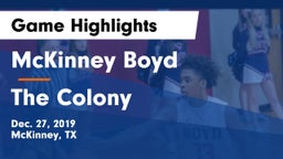 McKinney Boyd  vs The Colony  Game Highlights - Dec. 27, 2019