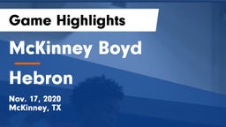McKinney Boyd  vs Hebron  Game Highlights - Nov. 17, 2020