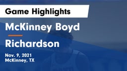 McKinney Boyd  vs Richardson Game Highlights - Nov. 9, 2021