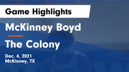 McKinney Boyd  vs The Colony  Game Highlights - Dec. 4, 2021