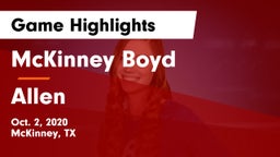 McKinney Boyd  vs Allen  Game Highlights - Oct. 2, 2020