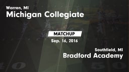 Matchup: Michigan Collegiate vs. Bradford Academy  2016