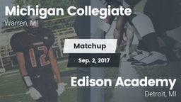 Matchup: Michigan Collegiate vs.  Edison Academy  2017