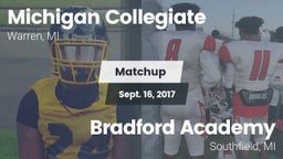 Matchup: Michigan Collegiate vs. Bradford Academy  2017