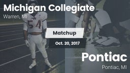 Matchup: Michigan Collegiate vs. Pontiac  2017