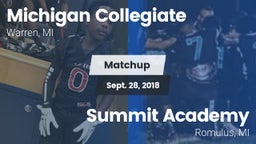 Matchup: Michigan Collegiate vs. Summit Academy  2018