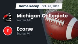 Recap: Michigan Collegiate vs. Ecorse  2018