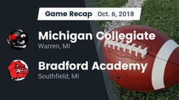 Recap: Michigan Collegiate vs. Bradford Academy  2018