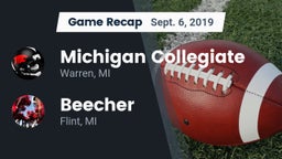 Recap: Michigan Collegiate vs. Beecher  2019