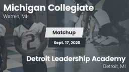 Matchup: Michigan Collegiate vs. Detroit Leadership Academy 2020