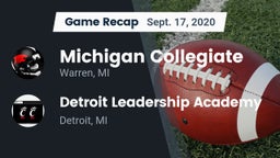 Recap: Michigan Collegiate vs. Detroit Leadership Academy 2020