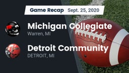 Recap: Michigan Collegiate vs. Detroit Community  2020