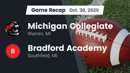Recap: Michigan Collegiate vs. Bradford Academy  2020