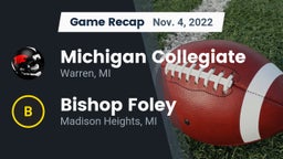 Recap: Michigan Collegiate vs. Bishop Foley  2022