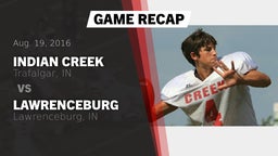 Recap: Indian Creek  vs. Lawrenceburg  2016