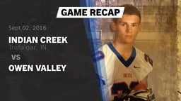 Recap: Indian Creek  vs. Owen Valley 2016