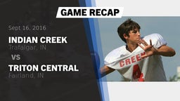 Recap: Indian Creek  vs. Triton Central  2016