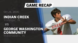 Recap: Indian Creek  vs. George Washington Community  2016