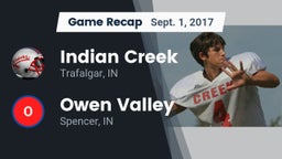 Recap: Indian Creek  vs. Owen Valley  2017