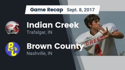 Recap: Indian Creek  vs. Brown County  2017