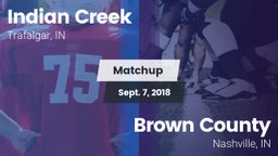 Matchup: Indian Creek vs. Brown County  2018
