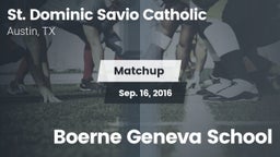 Matchup: St. Dominic Savio vs. Boerne Geneva School 2016