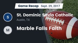 Recap: St. Dominic Savio Catholic  vs. Marble Falls Faith 2017