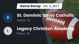 Recap: St. Dominic Savio Catholic  vs. Legacy Christian Academy  2017