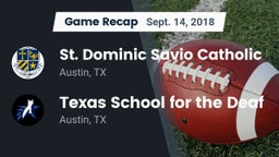 Recap: St. Dominic Savio Catholic  vs. Texas School for the Deaf  2018