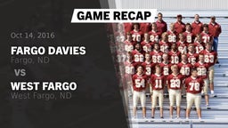 Recap: Fargo Davies  vs. West Fargo  2016