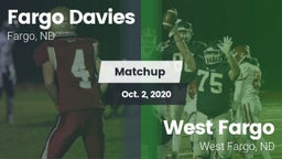 Matchup: Fargo Davies High vs. West Fargo  2020