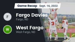Recap: Fargo Davies  vs. West Fargo  2022