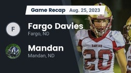 Recap: Fargo Davies  vs. Mandan  2023