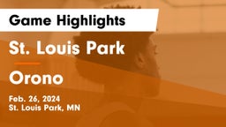St. Louis Park  vs Orono  Game Highlights - Feb. 26, 2024