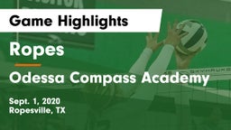 Ropes  vs Odessa Compass Academy Game Highlights - Sept. 1, 2020