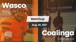 Matchup: Wasco  vs. Coalinga  2017