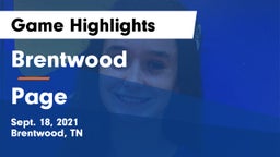 Brentwood  vs Page  Game Highlights - Sept. 18, 2021