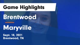 Brentwood  vs Maryville  Game Highlights - Sept. 18, 2021