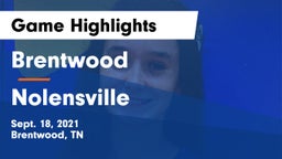 Brentwood  vs Nolensville  Game Highlights - Sept. 18, 2021