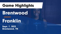 Brentwood  vs Franklin  Game Highlights - Sept. 7, 2023