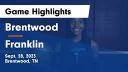 Brentwood  vs Franklin  Game Highlights - Sept. 28, 2023