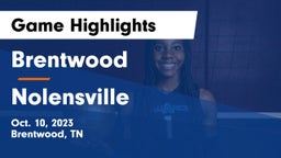 Brentwood  vs Nolensville Game Highlights - Oct. 10, 2023