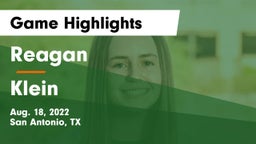 Reagan  vs Klein  Game Highlights - Aug. 18, 2022