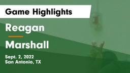 Reagan  vs Marshall  Game Highlights - Sept. 2, 2022